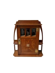 Arts & Crafts Wall Cabinet in Oak by Onder den Sint Maarten, 1900s